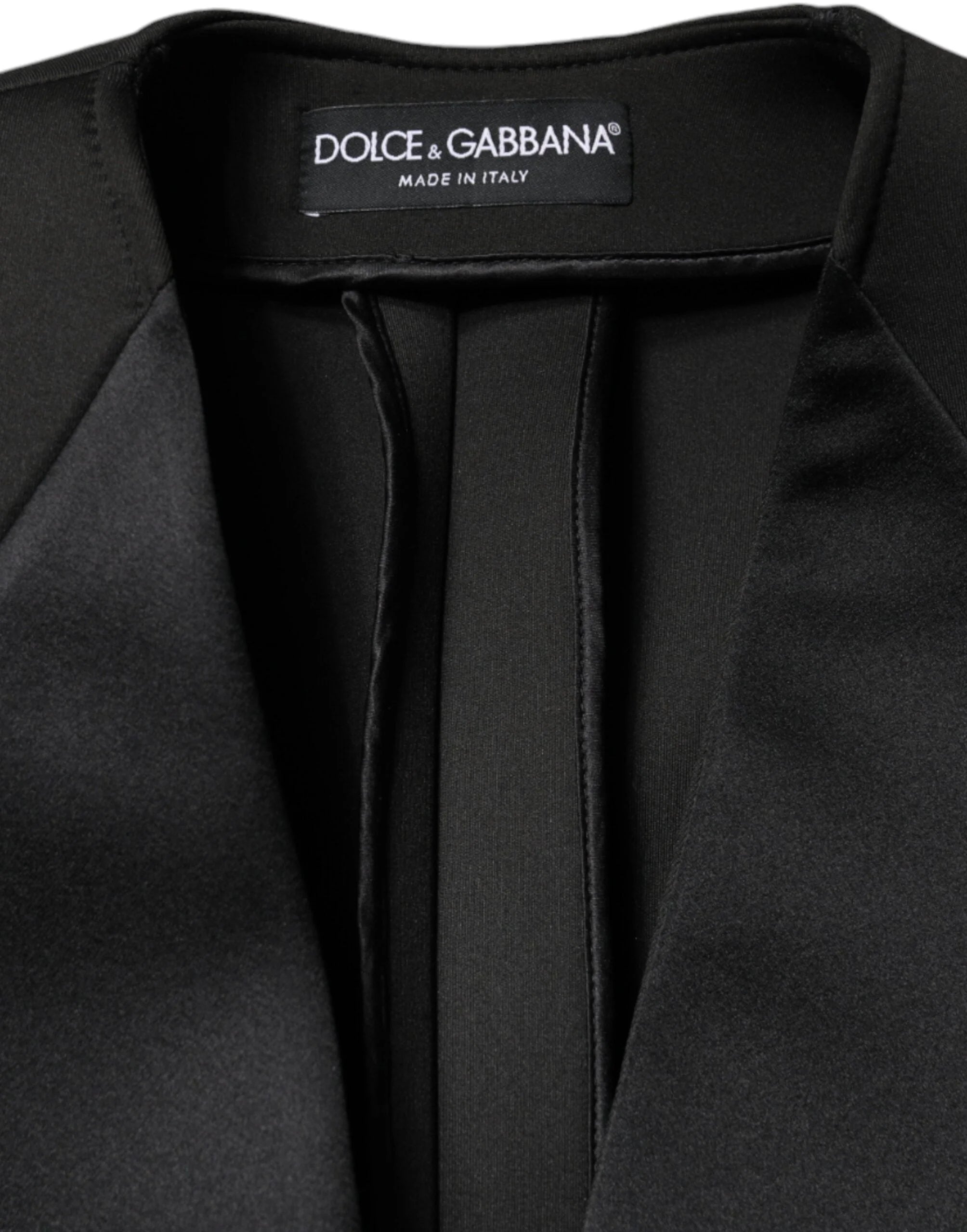 Dolce & Gabbana Black Polyester Double Breasted Coat Jacket - IT44 | L - Overcoats