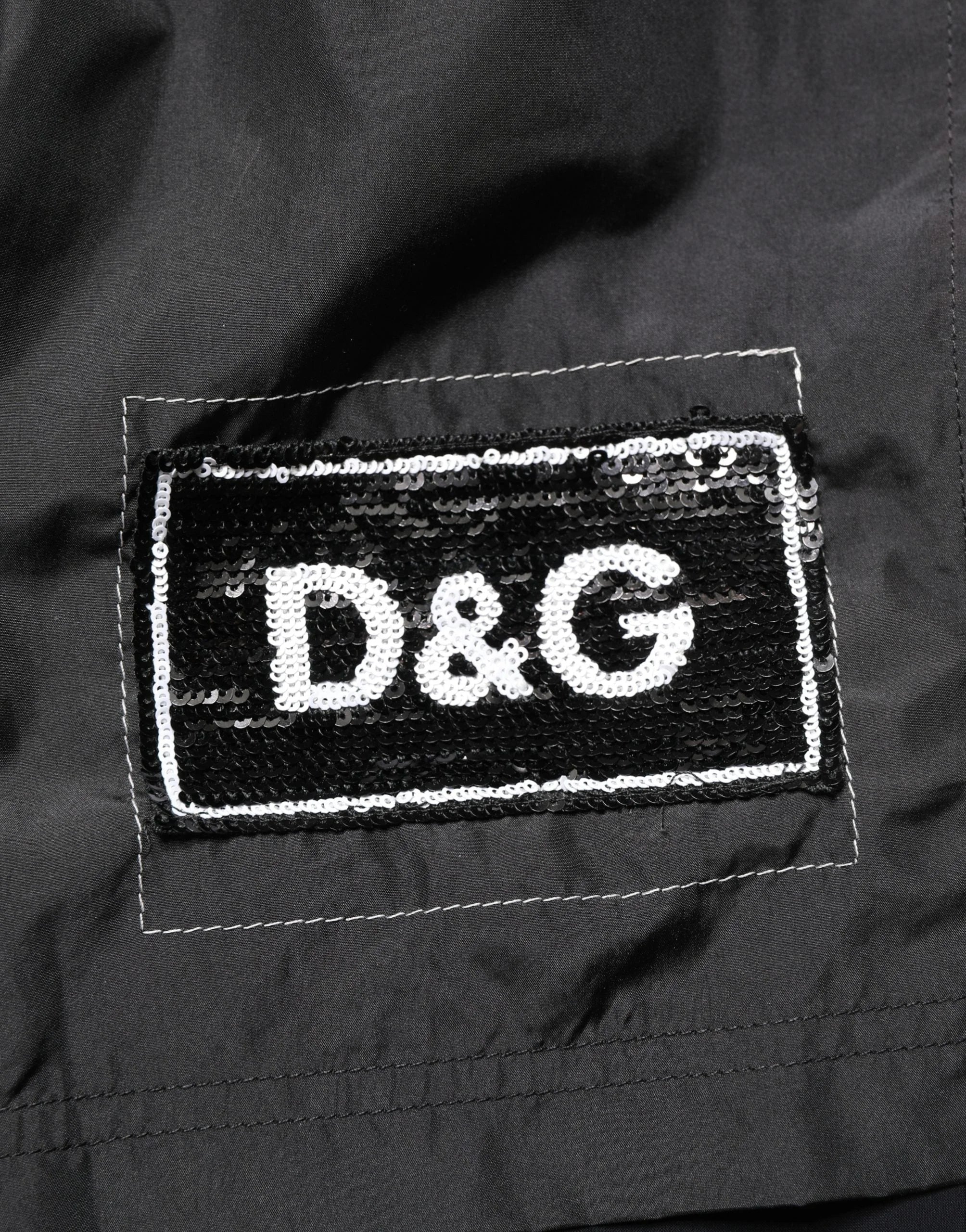 Dolce & Gabbana svarte polyester shorts med knytebånd til herre – badetøy - IT4 | S