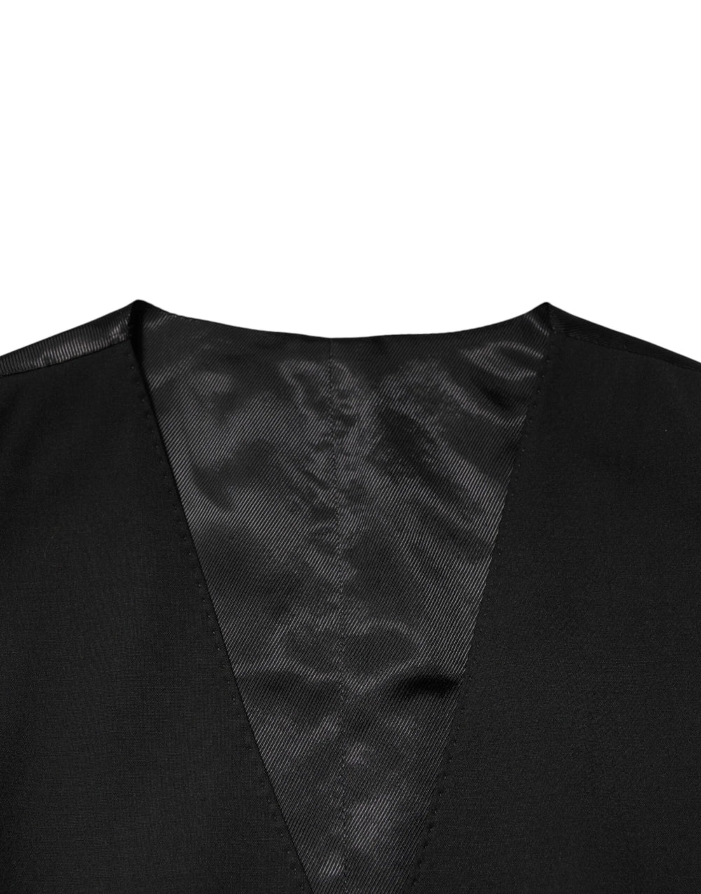 Dolce & Gabbana Black Polyester Dress Formal Waistcoat Vest - IT44 | XS