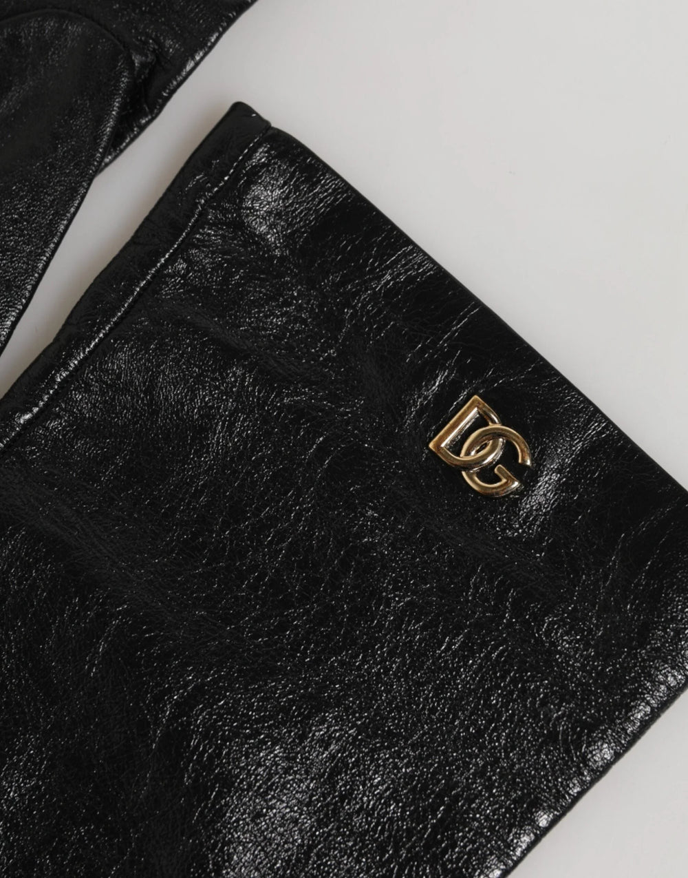 Dolce & Gabbana Black Polyester Elbow Length Mitten Gloves - 7|S - Gloves & Mittens