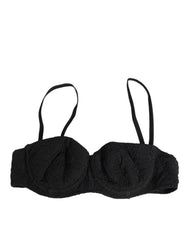 Dolce & Gabbana Black Polyester Embroidered Underwire Bra Underwear - IT2 | S - Bras