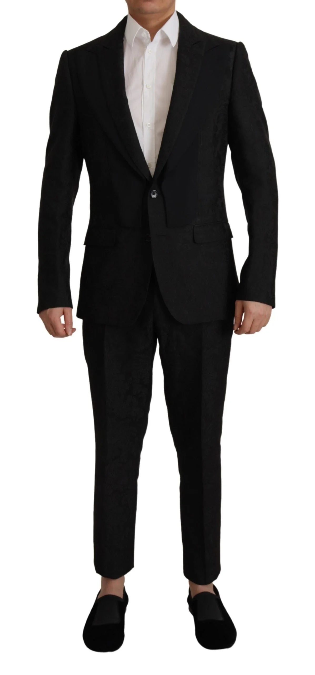 Dolce & Gabbana Black Polyester Formal 2 Piece MARTINI Suit - IT48 | M - Pant Suits