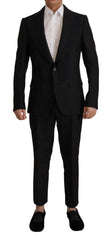 Dolce & Gabbana Black Polyester Formal 2 Piece MARTINI Suit - IT48 | M - Pant Suits