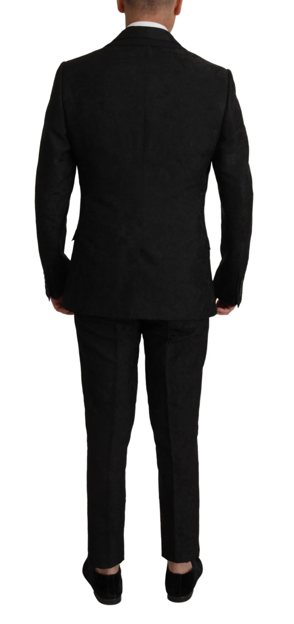 Dolce & Gabbana Black Polyester Formal 2 Piece MARTINI Suit - IT48 | M - Pant Suits