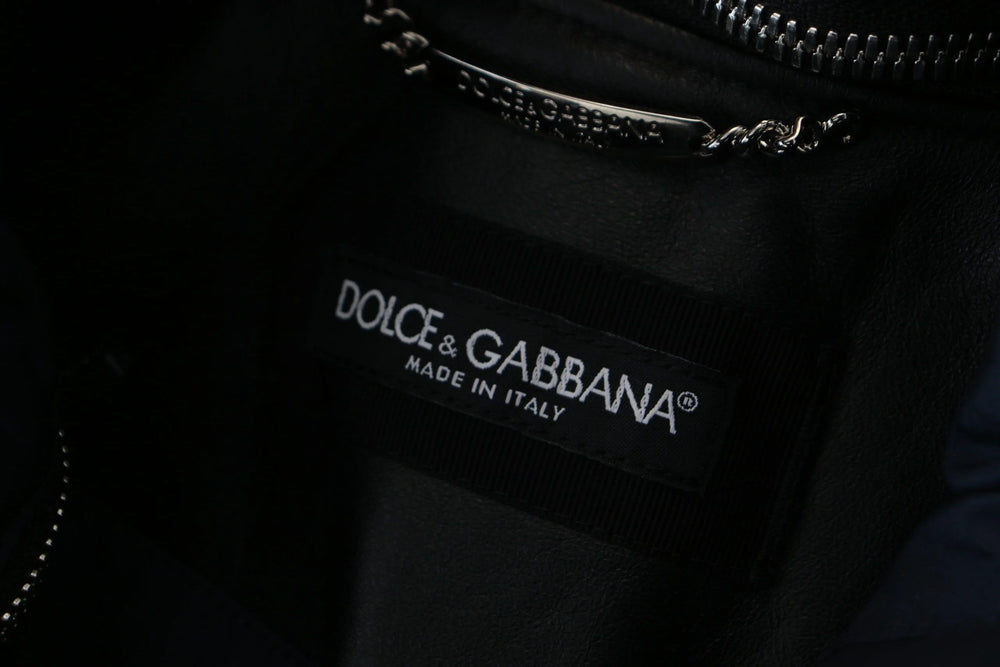 Dolce & Gabbana Black Polyester Hooded Blouson Coat Jacket - IT50 | L