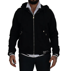 Dolce & Gabbana Black Polyester Hooded Full Zip Jacket - IT54 | XL - Bomber Jackets