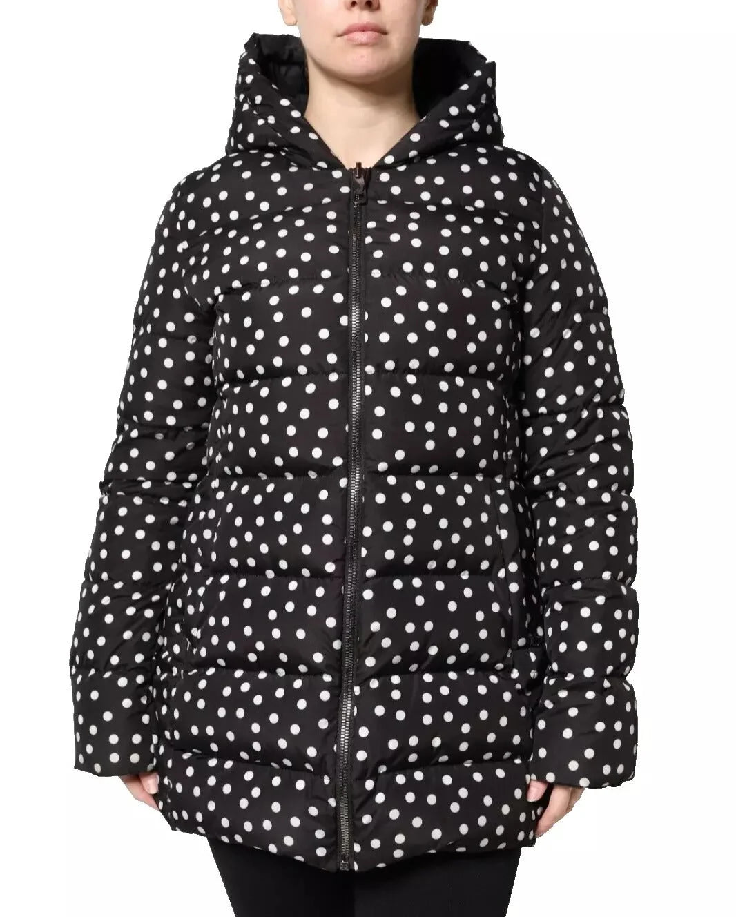 Dolce & Gabbana Black Polyester Hooded Reversible Jacket - Parkas