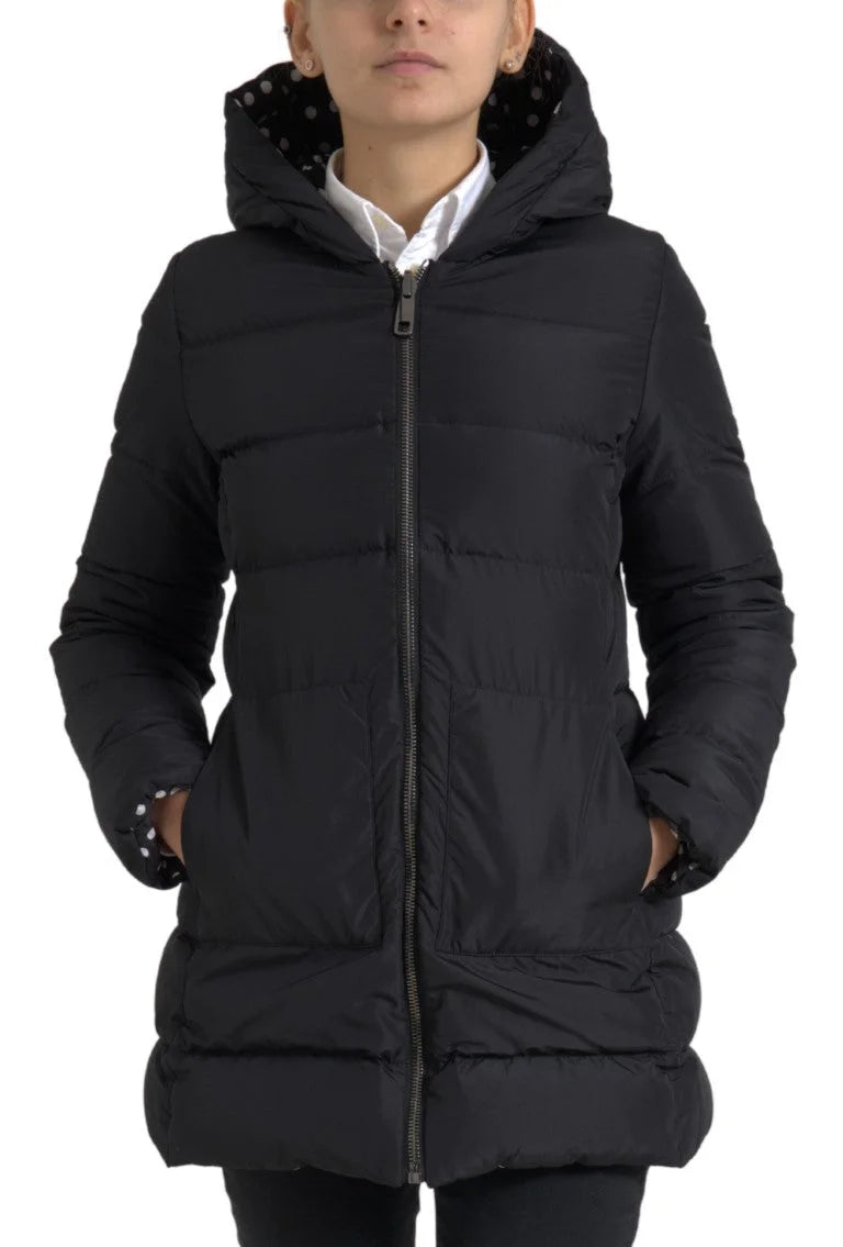Dolce & Gabbana Black Polyester Hooded Reversible Jacket - Parkas