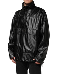 Dolce & Gabbana Black Polyester Logo Plaque Bomber Jacket - IT48 | M - Bomber Jackets