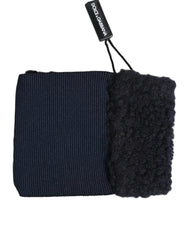 Dolce & Gabbana Black Polyester Logo Plaque Men One Size Wristband - Wristbands