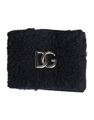 Dolce & Gabbana Black Polyester Logo Plaque Men One Size Wristband - Wristbands