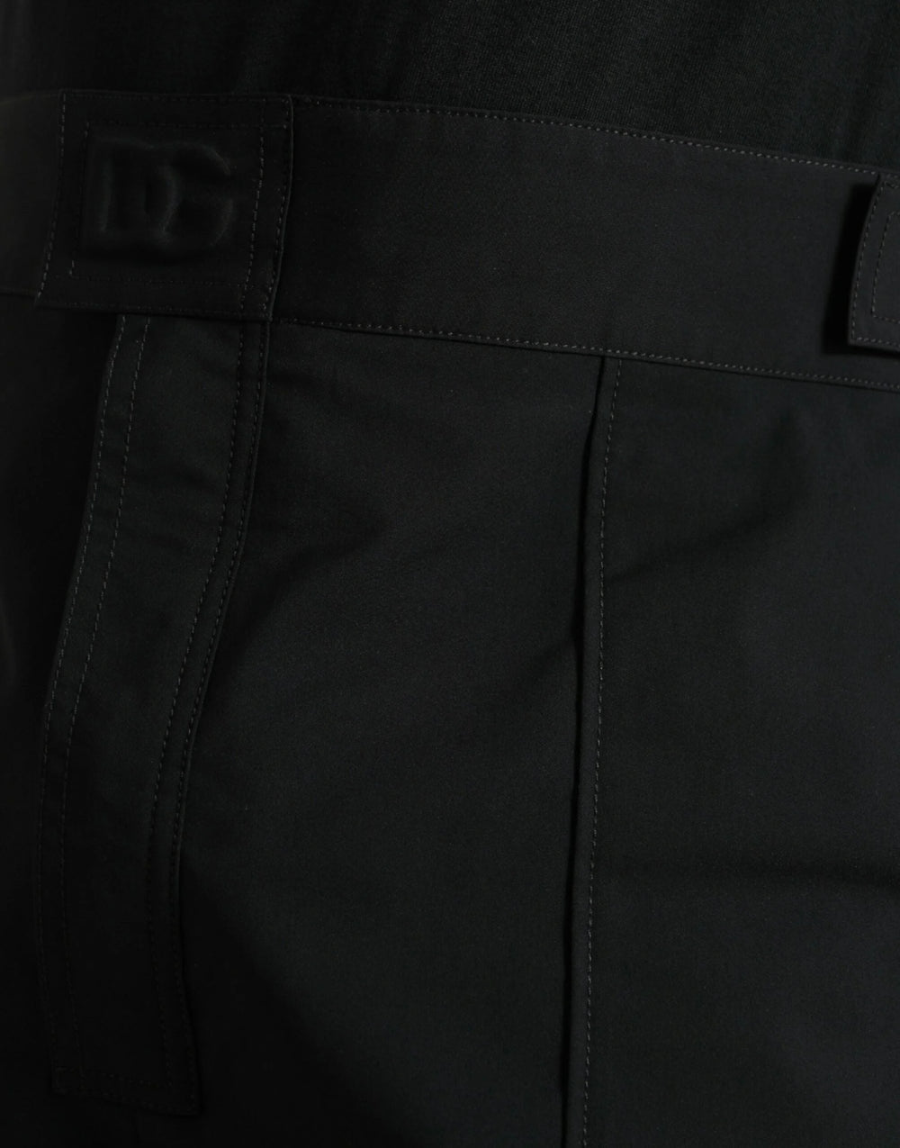 Dolce & Gabbana Black Polyester Logo Straight Pants - IT54 | XL - Trousers