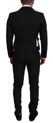 Dolce & Gabbana Black Polyester Men 2 Piece MARTINI Suit - IT46 | S - Pant Suits