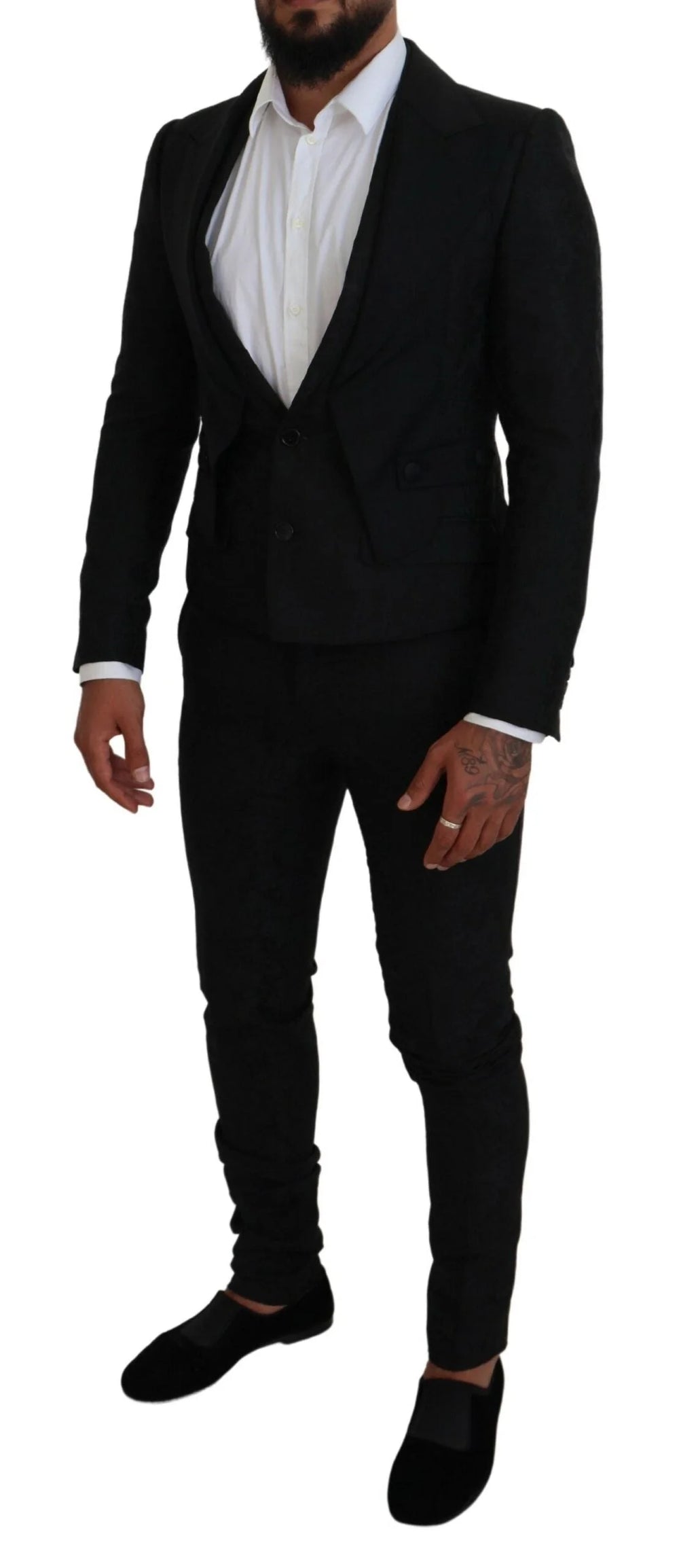Dolce & Gabbana Black Polyester Men 2 Piece MARTINI Suit - IT46 | S - Pant Suits