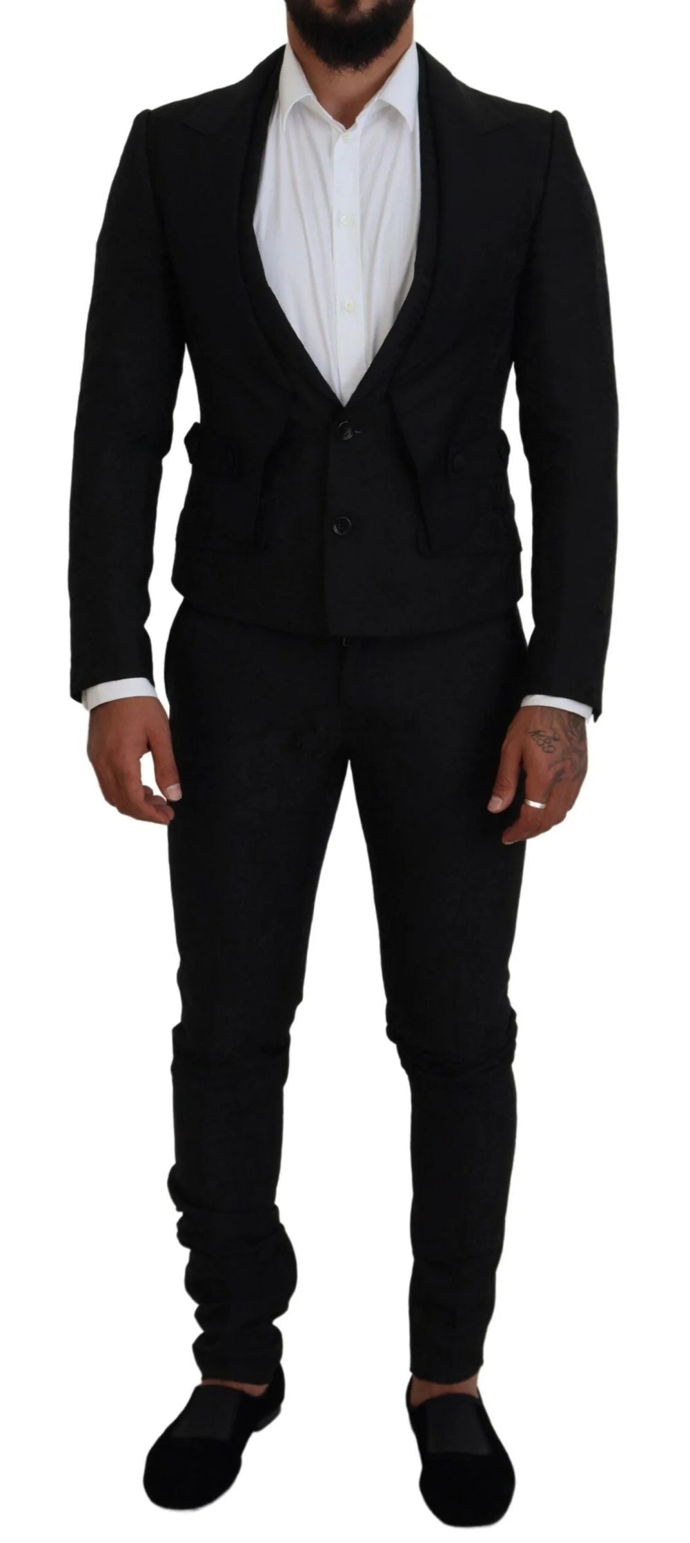 Dolce & Gabbana Black Polyester Men 2 Piece MARTINI Suit - IT46 | S - Pant Suits