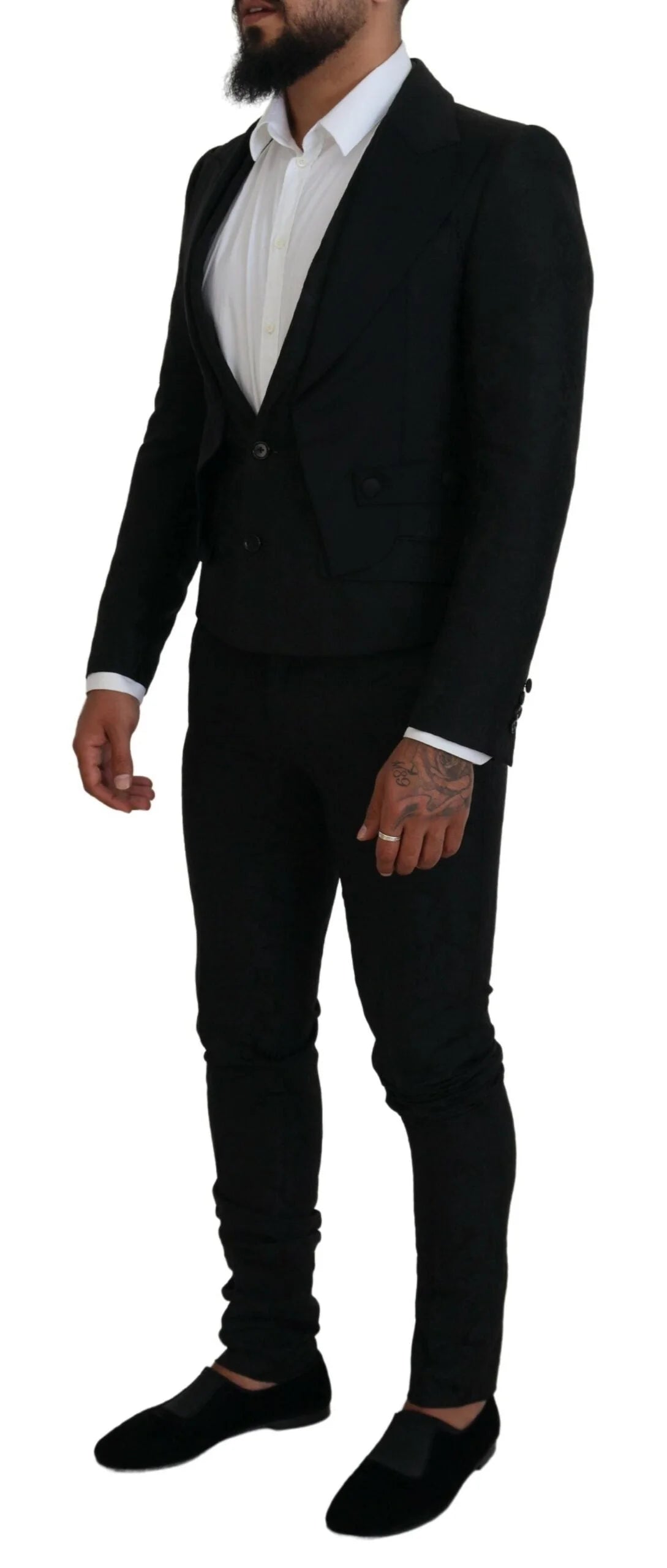 Dolce & Gabbana Black Polyester Men 2 Piece MARTINI Suit - IT46 | S - Pant Suits