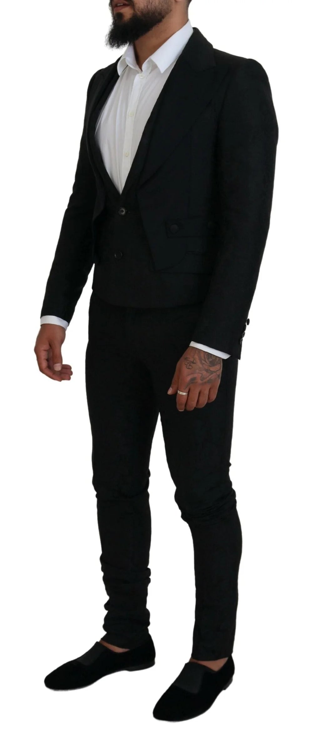 Dolce & Gabbana Black Polyester Men 2 Piece MARTINI Suit - IT46 | S - Pant Suits