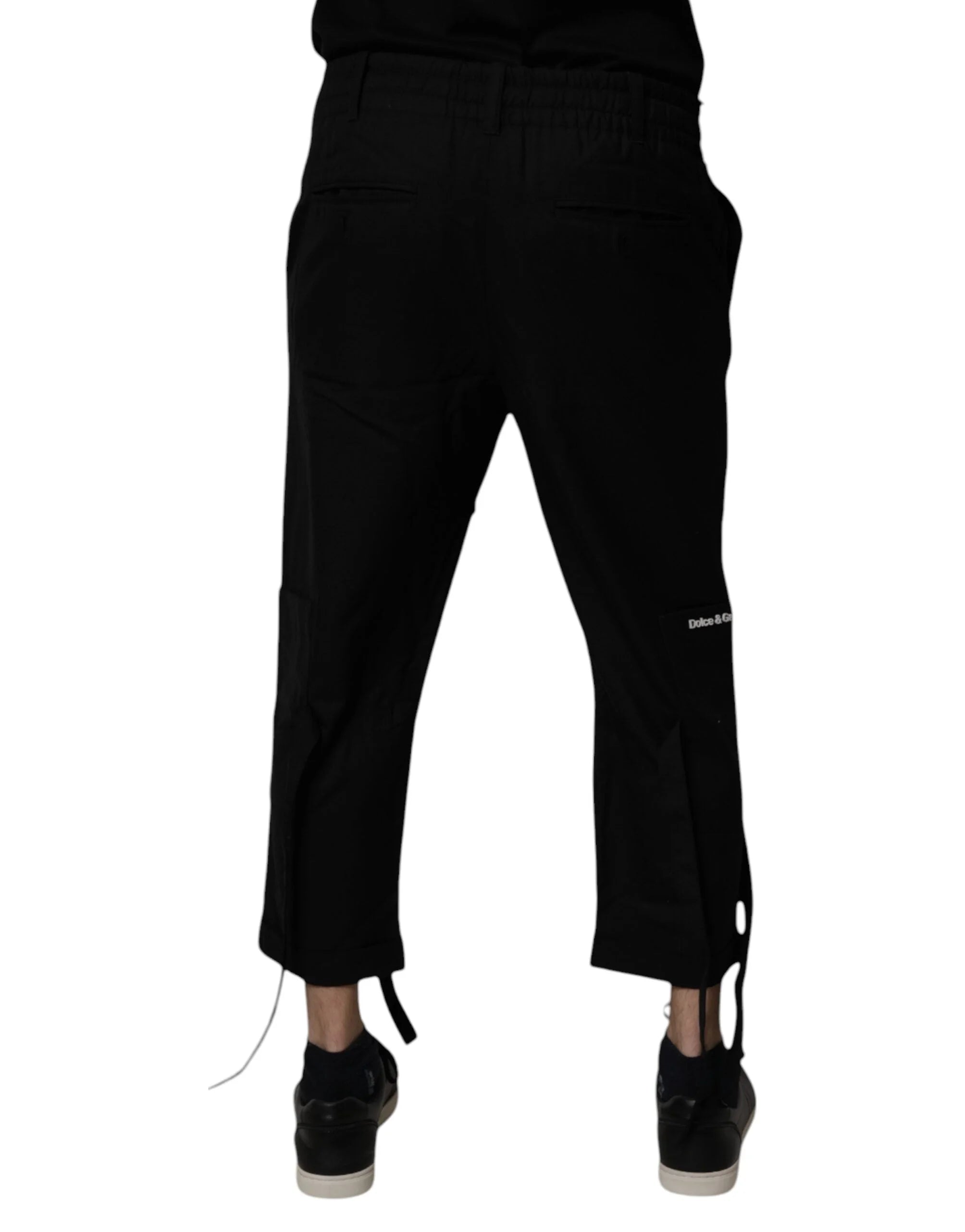 Dolce & Gabbana Black Polyester Men Cropped Pants - IT44 | XS - Trousers