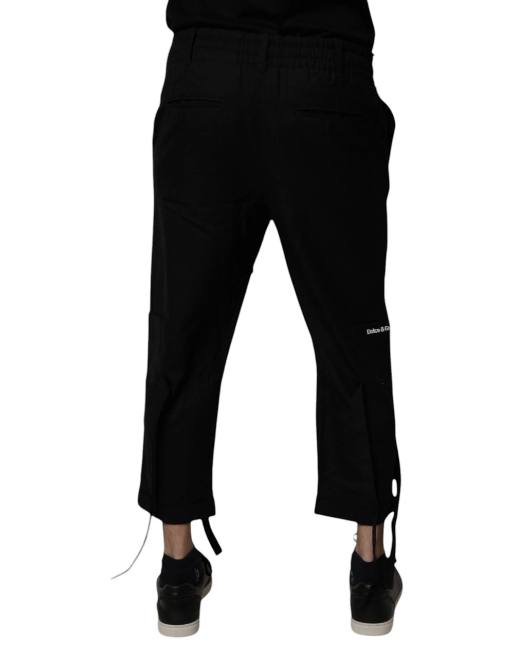 Dolce & Gabbana Black Polyester Men Cropped Pants - IT44 | XS - Trousers