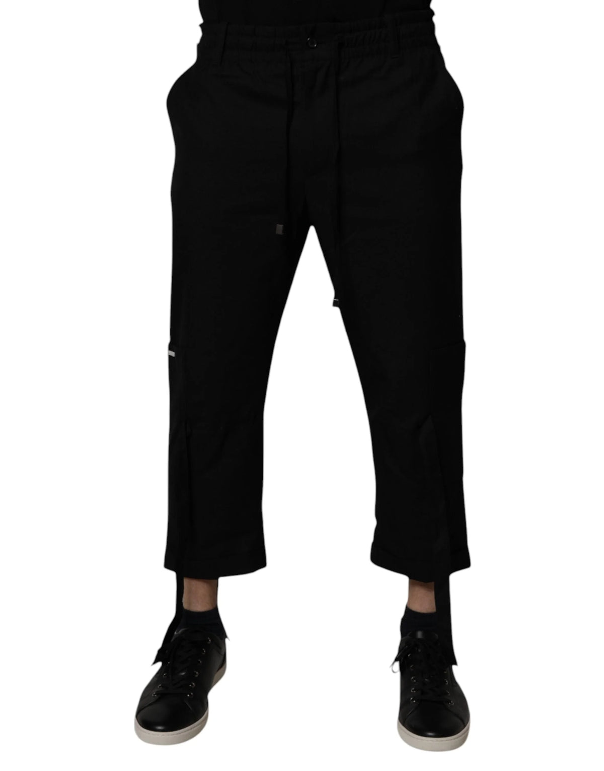 Dolce & Gabbana Black Polyester Men Cropped Pants - IT44 | XS - Trousers