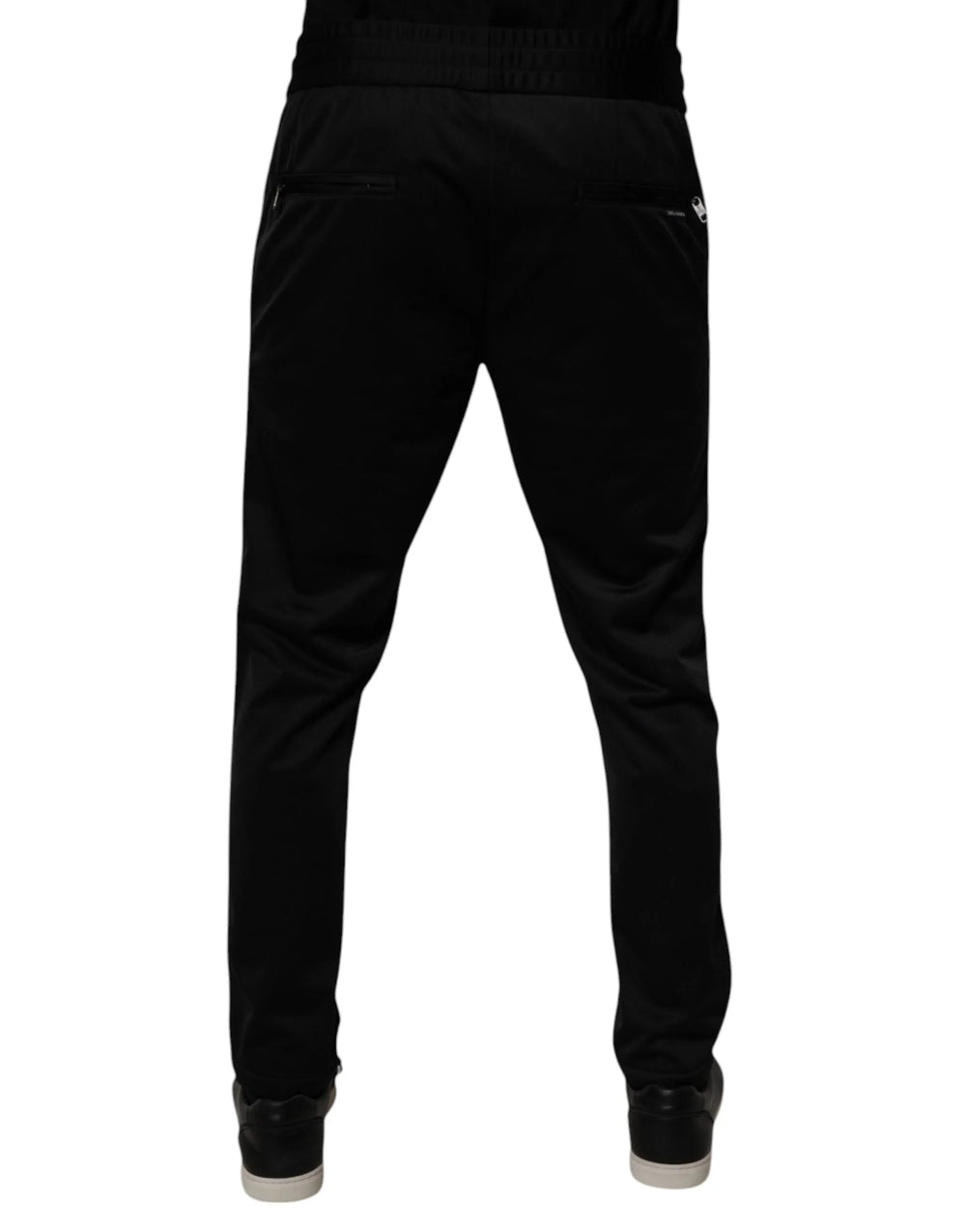 Dolce & Gabbana Black Polyester Men Jogger Sweatpants Pants - IT48 | M - Joggers