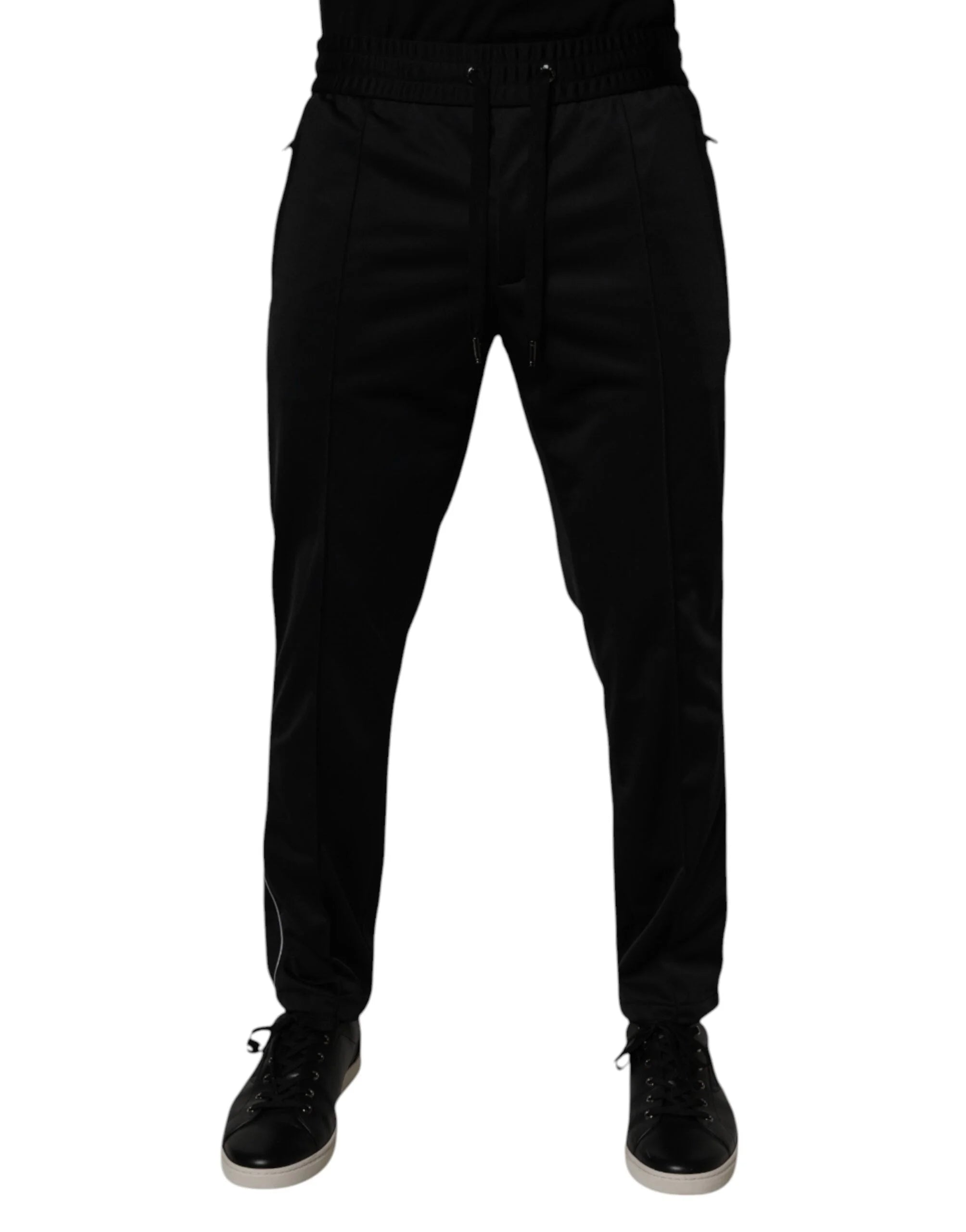 Dolce & Gabbana Black Polyester Men Jogger Sweatpants Pants - IT48 | M - Joggers