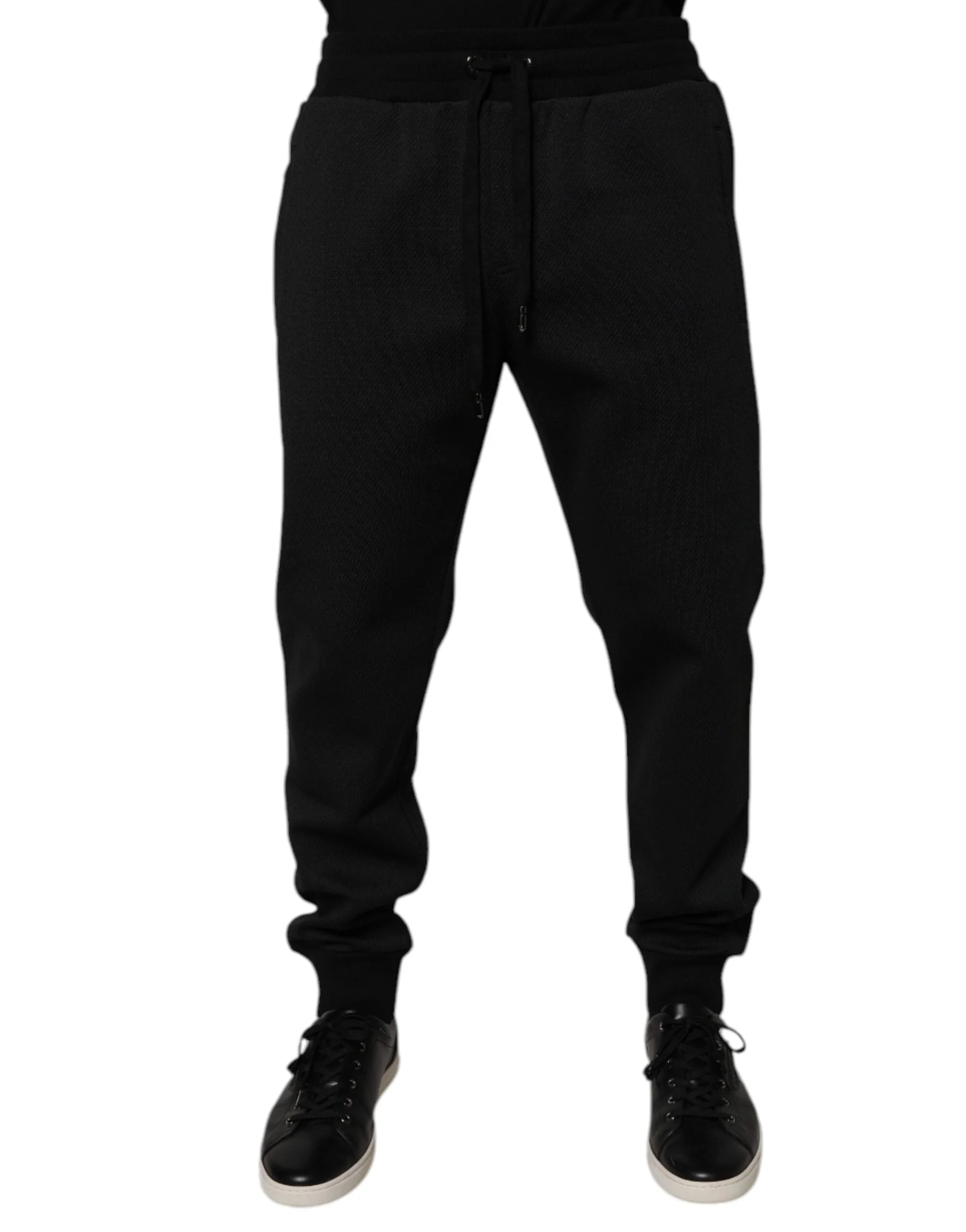 Dolce & Gabbana Black Polyester Men Jogger Sweatpants Pants - Joggers