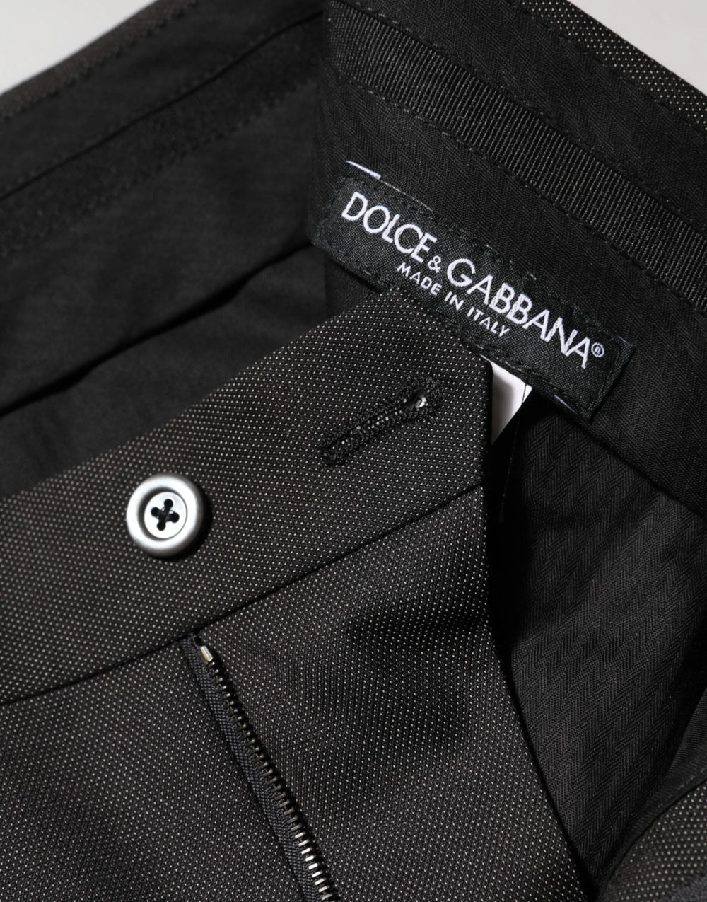 Dolce & Gabbana Black Polyester Mid Waist Dress Trouser Pants - IT48 | M - Trousers