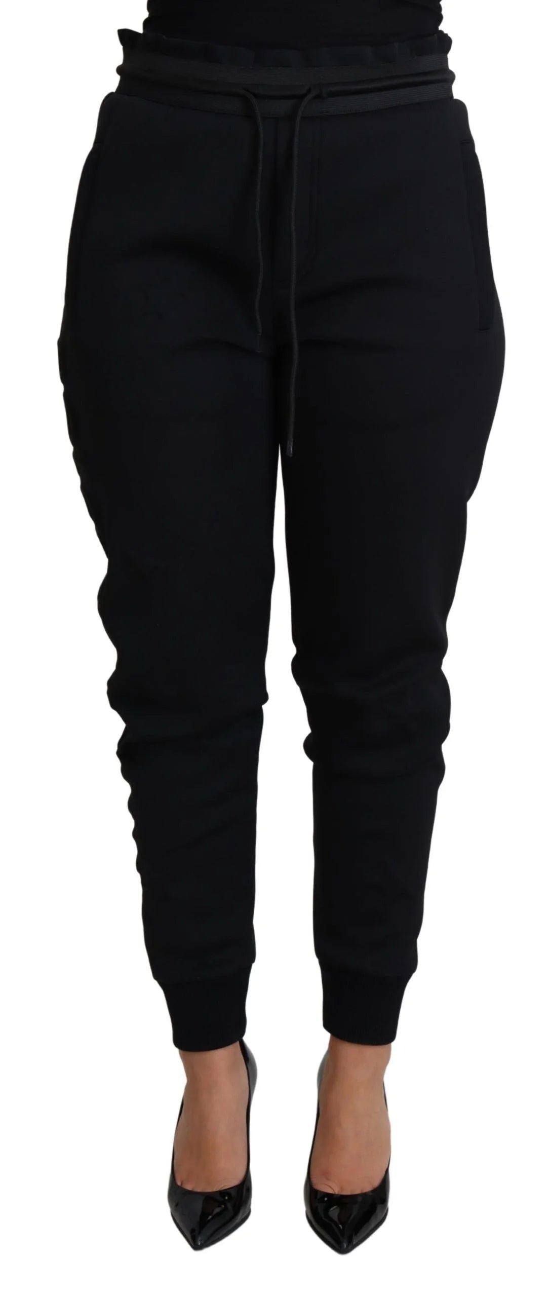 Dolce & Gabbana Black Polyester Neoprene Jogger Trouser Pants - IT40|S - Joggers