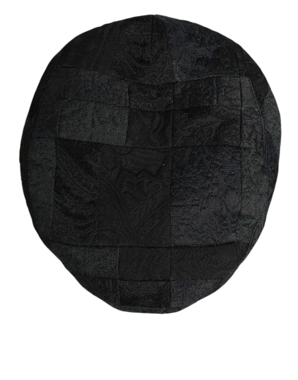 Dolce & Gabbana Black Polyester Newsboy Men Cloth Capello Hat - 58 cm|M - Flat Caps