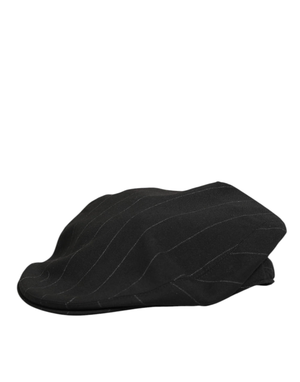 Dolce & Gabbana Black Polyester Newsboy Men Cloth Capello Hat - 59 cm|L - Flat Caps