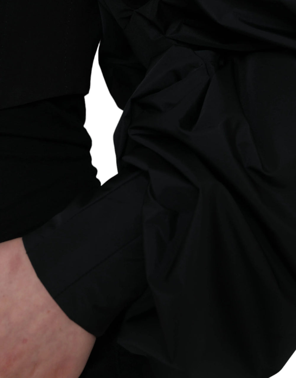 Dolce & Gabbana Black Polyester Puffed Sleeves Cropped Jacket - IT40|S - Bolero Jackets