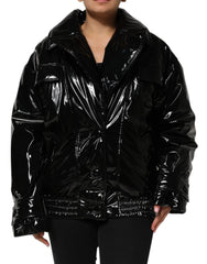Dolce & Gabbana Black Polyester Quilted Puffer Coat Jacket - IT40|S - Puffer Jackets