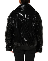 Dolce & Gabbana Black Polyester Quilted Puffer Coat Jacket - IT40|S - Puffer Jackets