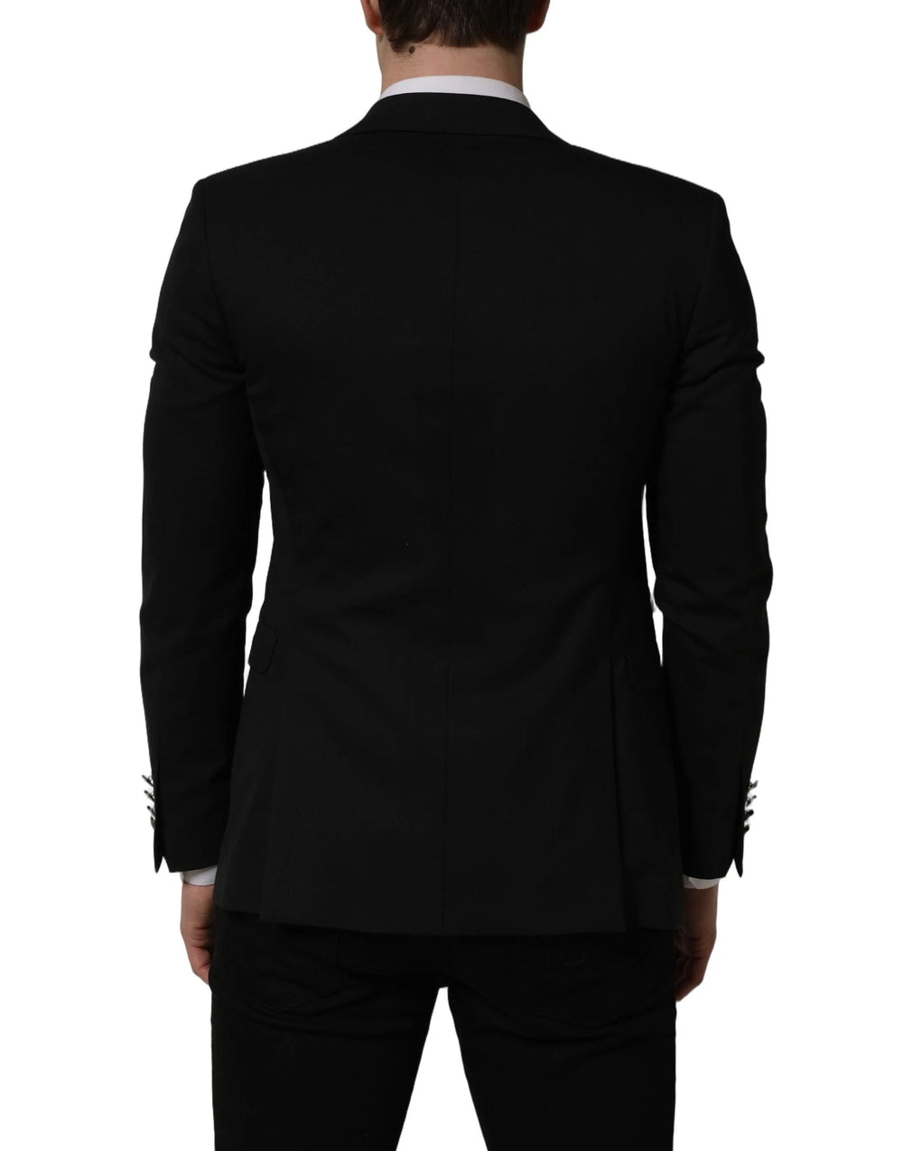 Dolce & Gabbana Black Polyester Single Breasted Blazer Jacket