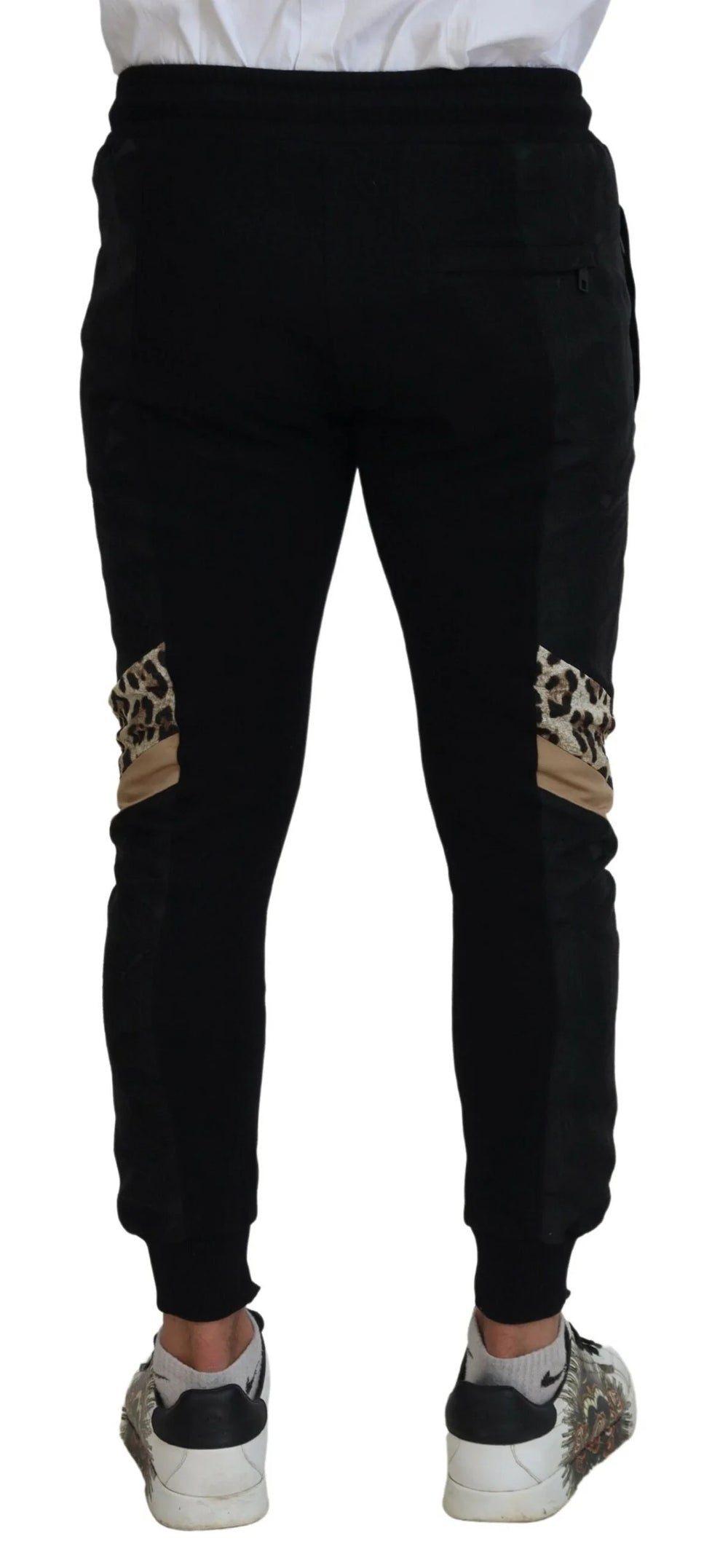 Dolce & Gabbana Black Polyester Skinny Jogger Men Pants - IT44 | XS - Joggers