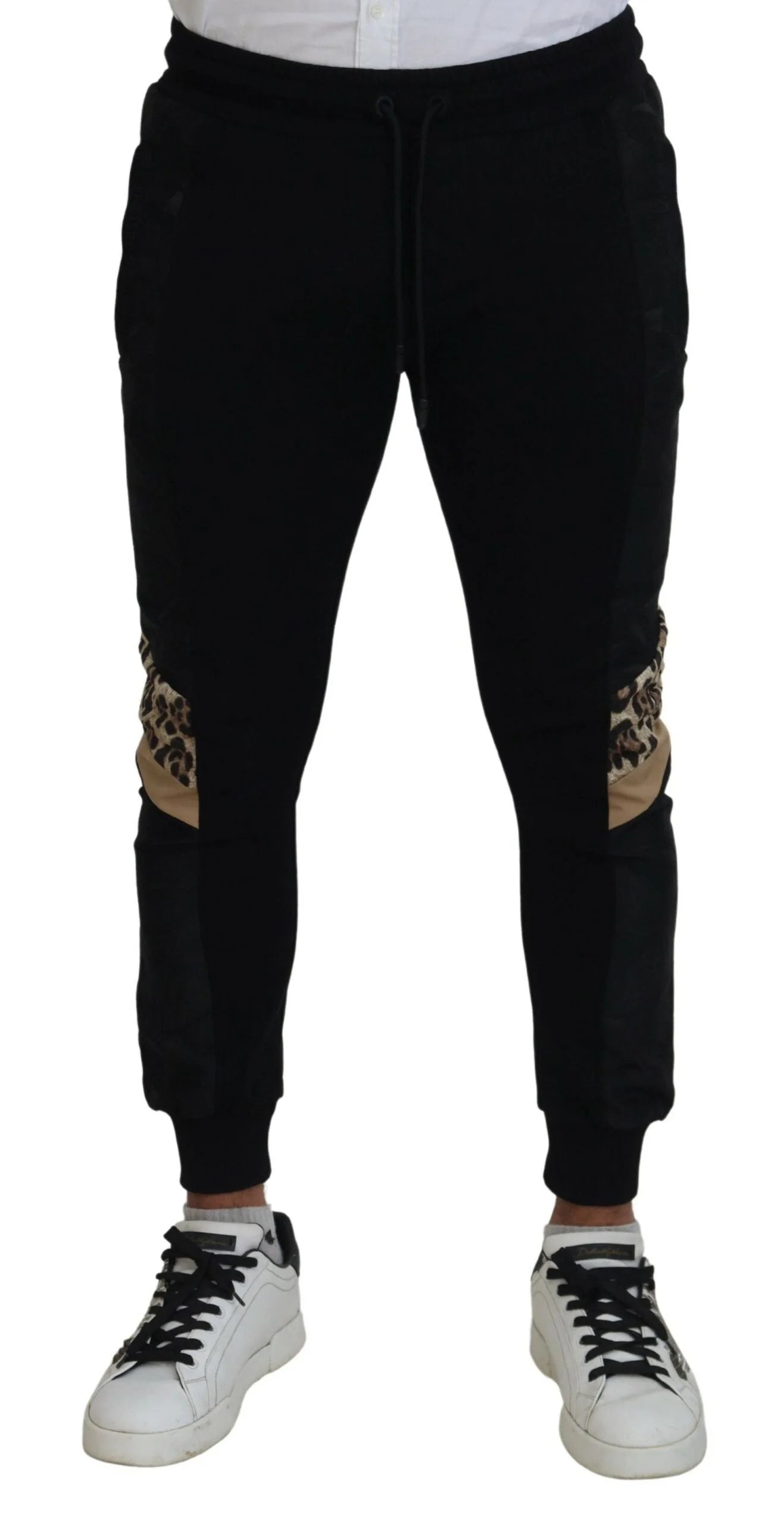 Dolce & Gabbana Black Polyester Skinny Jogger Men Pants - IT44 | XS - Joggers