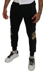 Dolce & Gabbana Black Polyester Skinny Jogger Men Pants - IT44 | XS - Joggers