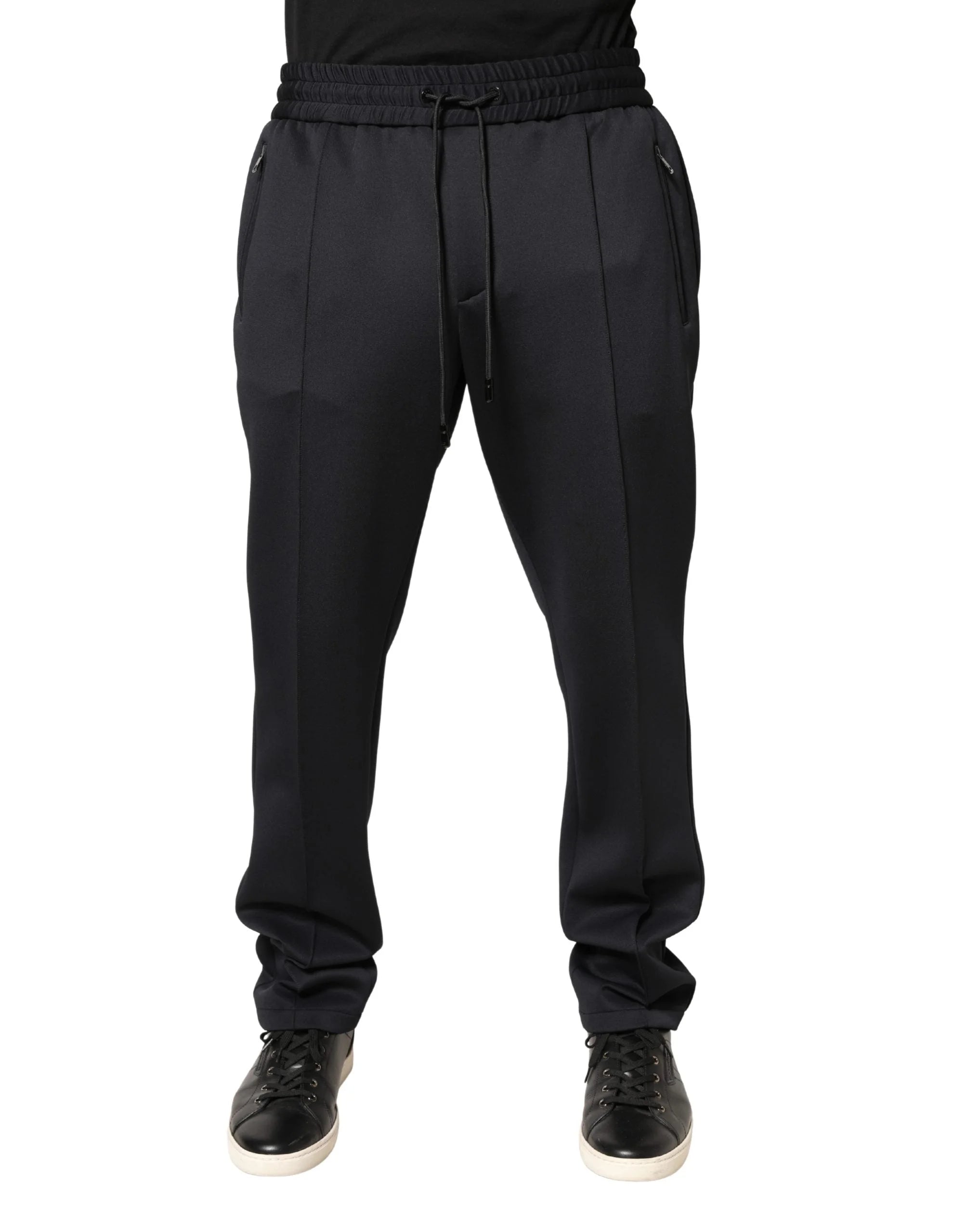 Dolce & Gabbana Black Polyester Skinny Jogger Trouser Pants - IT50 | L