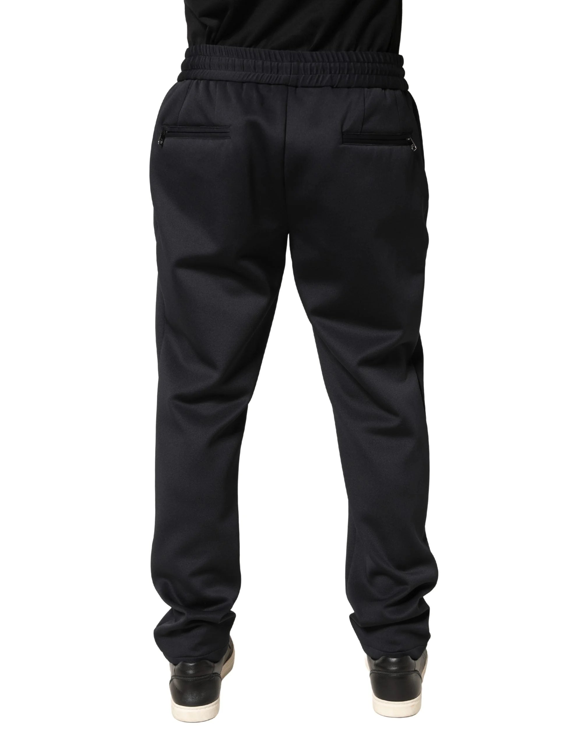 Dolce & Gabbana Black Polyester Skinny Jogger Trouser Pants - IT50 | L