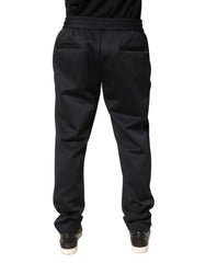 Dolce & Gabbana Black Polyester Skinny Jogger Trouser Pants - IT50 | L