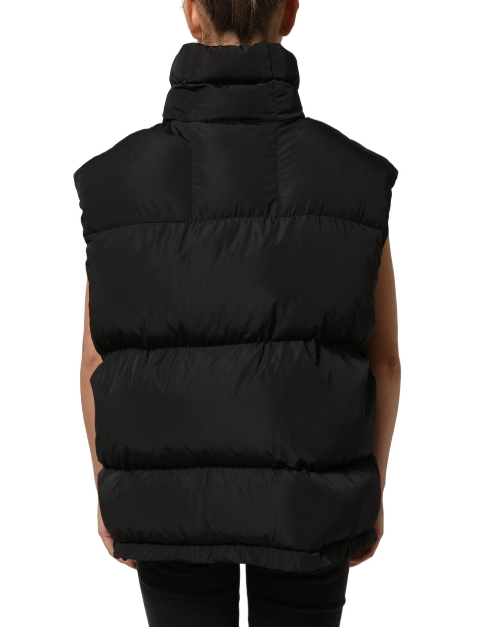 Dolce & Gabbana Black Polyester Sleeveless Padded Men Puffer Jacket - IT40|S