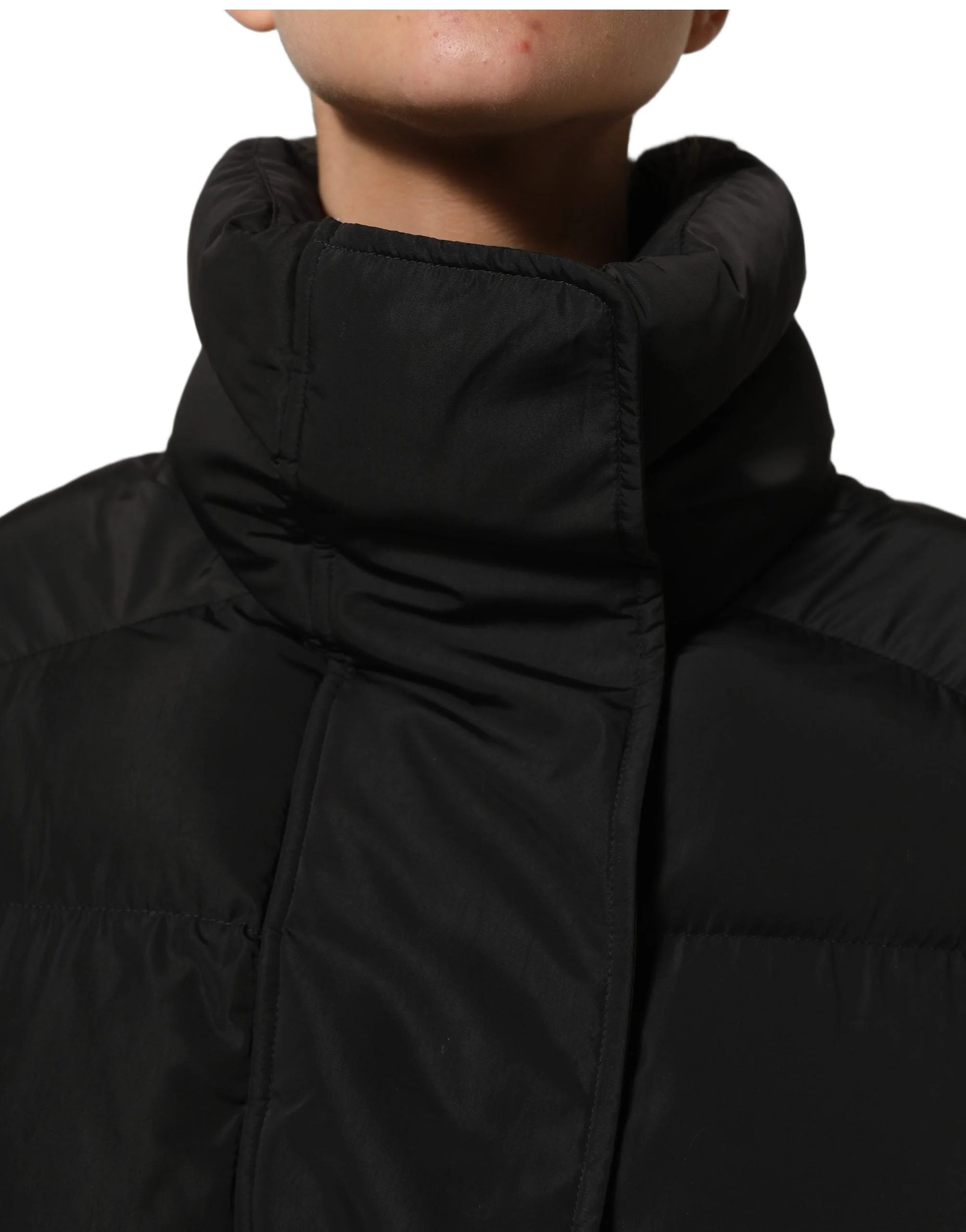 Dolce & Gabbana Black Polyester Sleeveless Padded Men Puffer Jacket - IT40|S