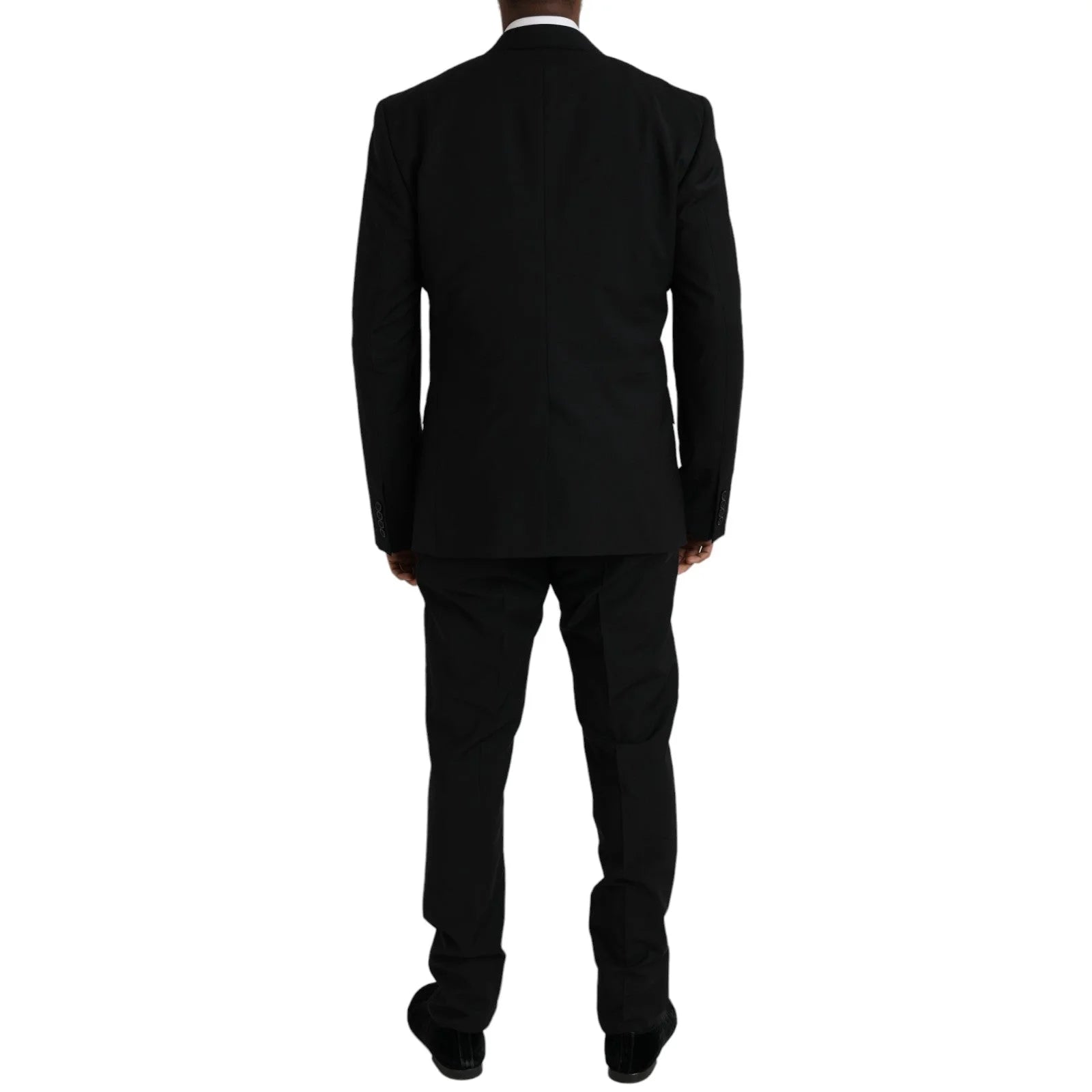 Dolce & Gabbana Black Polyester STAFF Formal 3 Piece Suit - IT54 | XL - Pant Suits