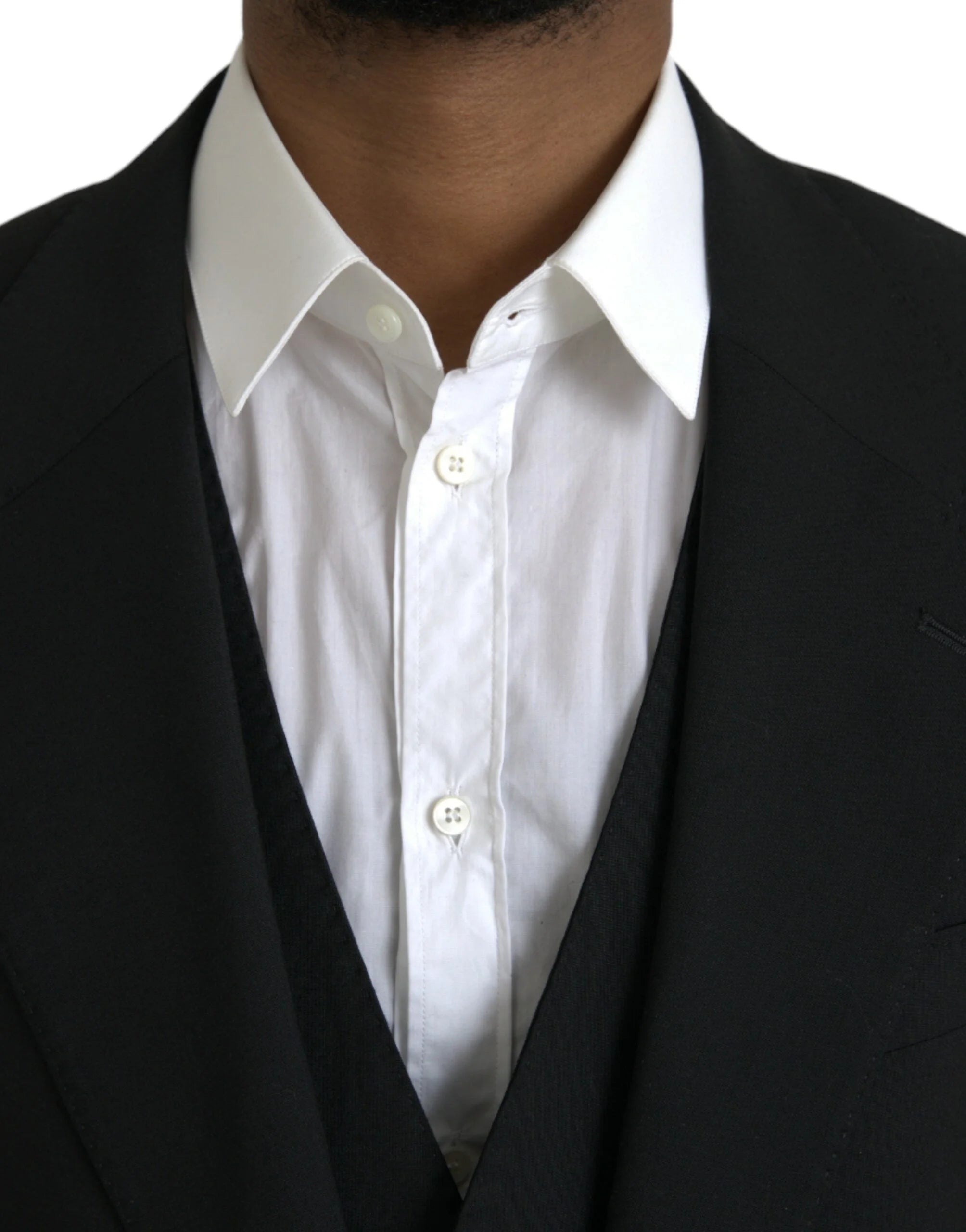 Dolce & Gabbana Black Polyester STAFF Formal 3 Piece Suit - IT54 | XL - Pant Suits