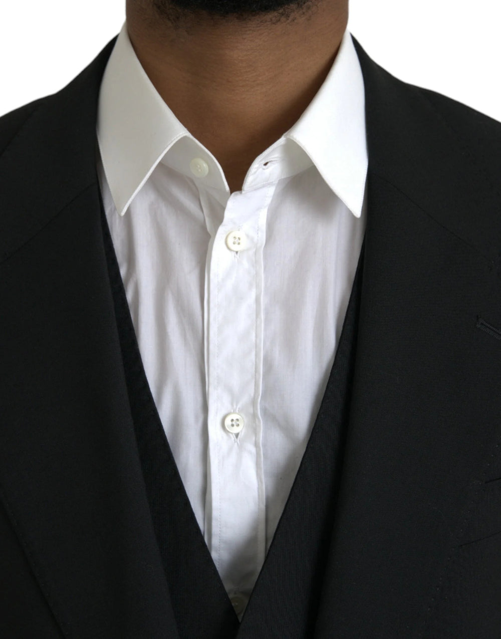 Dolce & Gabbana Black Polyester STAFF Formal 3 Piece Suit - IT54 | XL - Pant Suits