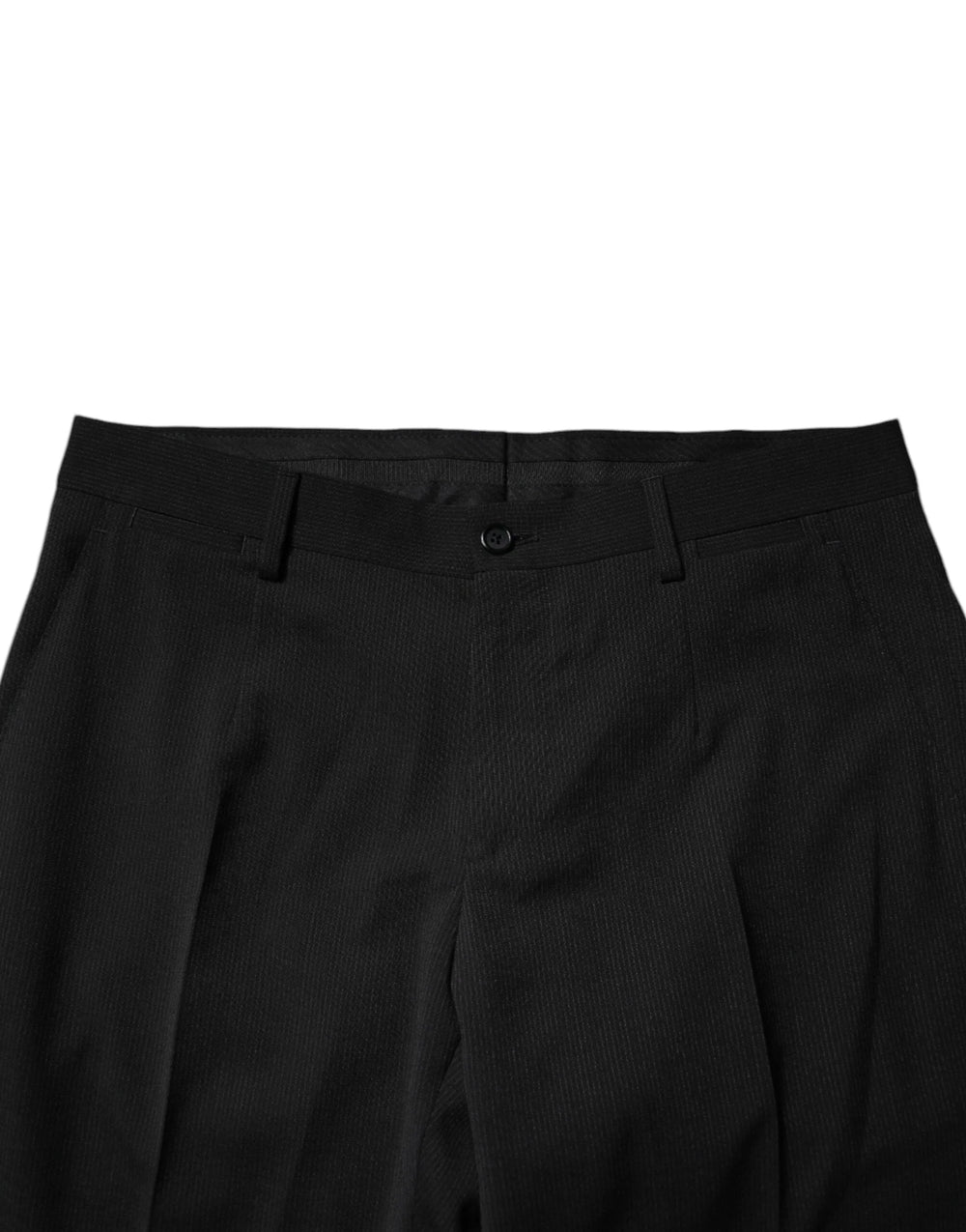 Dolce & Gabbana Black Polyester Tapered Formal Men Dress Pants - IT46 | S - Trousers
