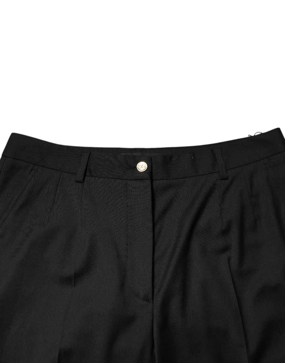 Dolce & Gabbana Black Polyester Tapered Women Trouser Pants - Trousers