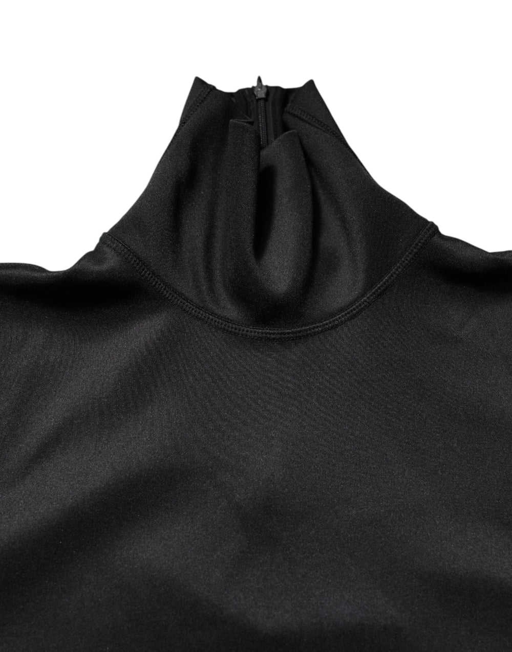 Dolce & Gabbana Black Polyester Turtleneck Pullover Sweater - Sweaters