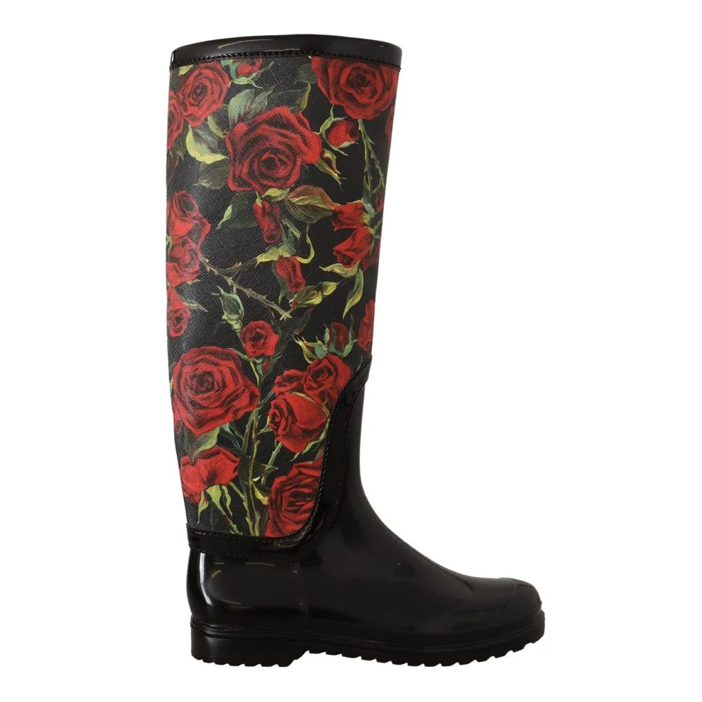 Dolce & Gabbana Black Polyvinyl Rain Boots - EU36/US6